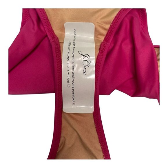 J.Crew Bikini Bottoms Size XXL Fuchsia Pink Recycled Polyamide Elastic Swimwear - Picture 4 of 7